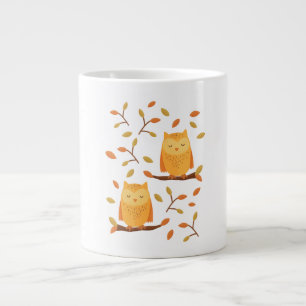 Niedliche Schlafräume Herbst 🦉 Jumbo-Tasse