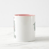 Niedliche schläfrige Cartoon-Elefant-Tasse Zweifarbige Tasse (Mittel)