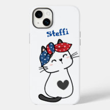 Niedliche, schläfrige weiße Katze