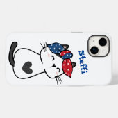 Niedliche, schläfrige weiße Katze Case-Mate iPhone Hülle (Rückseite (Horizontal))