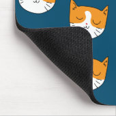 Niedliche Schläfrigkatpflaster Mousepad (Ecke)