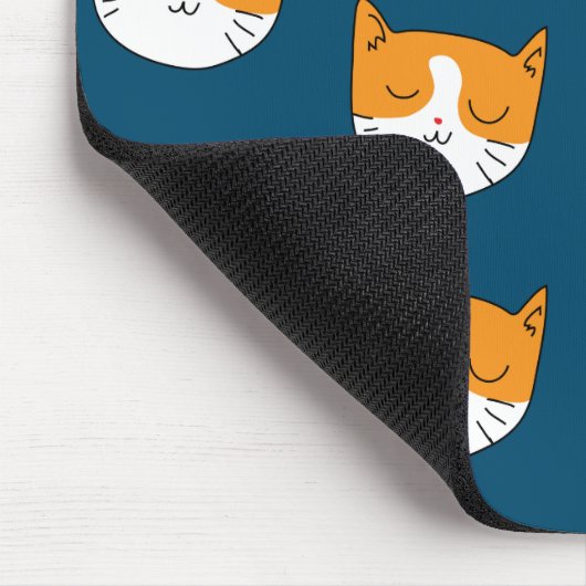 Niedliche Schläfrigkatpflaster Mousepad (Ecke)