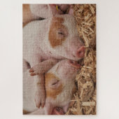 Niedliche Schlafschweine Puzzle (Vertikal)