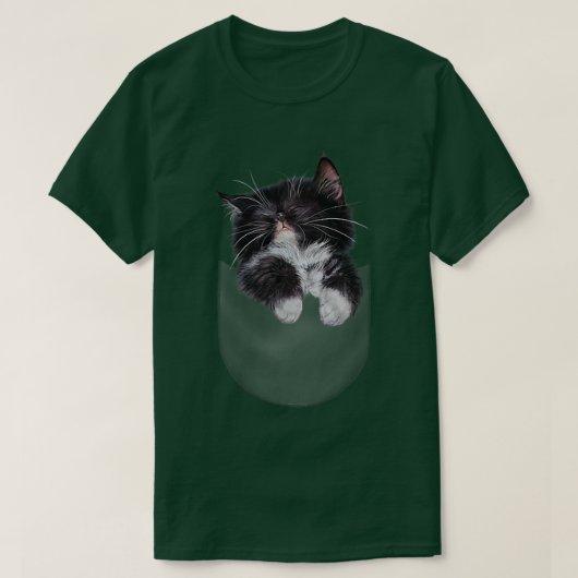 Niedliche Schlaftablette in Taschen, Katze T-Shirt (Design vorne)