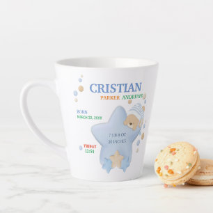 Niedliche Schlafteddy Bear Baby Boy Birth Stände Milchtasse
