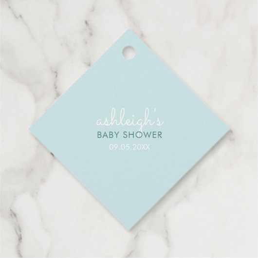 Niedliche Schlafwal-Babydusche Geschenkanhänger (Rückseite)