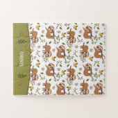 Niedliche Schläge auf Baumzweigen - Muster Puzzle (Horizontal)