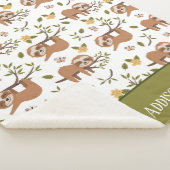 Niedliche Schläge auf Baumzweigen - Muster Sherpadecke (3/4)