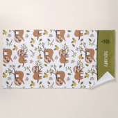 Niedliche Schläge auf Baumzweigen - Muster Strandtuch (Vorderseite)