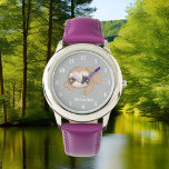 Niedliche Schläge hinzufügen Namen Mädchen beobach Armbanduhr<br><div class="desc">Entwurf von www.etsy.com/shop/InkleyStudio</div>