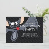 Niedliche Schläger-Halloween-Party-Einladung Einladung (Stehend Vorderseite)