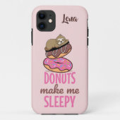 Niedliche Schlampe auf rosa Sprinkle Donuts Case-Mate iPhone Hülle (Rückseite)