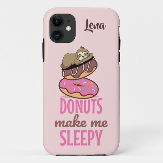 Niedliche Schlampe auf rosa Sprinkle Donuts Case-Mate iPhone Hülle (Rückseite)