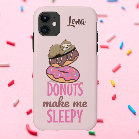 Niedliche Schlampe auf rosa Sprinkle Donuts Case-Mate iPhone Hülle