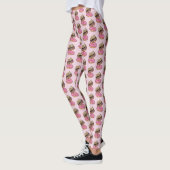 Niedliche Schlampe auf rosafarbenen Donuts Legging Leggings (Links)