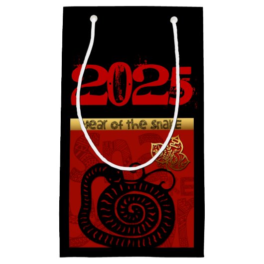 Niedliche Schlange Chinesisch Neujahr Zodiac Gebur Kleine Geschenktüte (Vorderseite)
