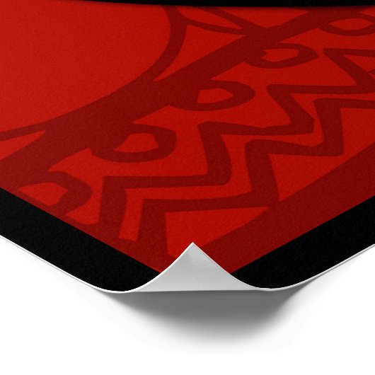 Niedliche Schlange Chinesisch Neujahr Zodiac Gebur Poster (Ecke)