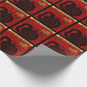 Niedliche Schlange Chinesisches Jahr 2025 Zodiac B Geschenkpapier (Ecke)