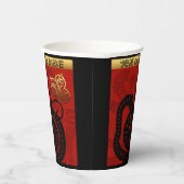 Niedliche Schlange Chinesisches Jahr 2025 Zodiac B Pappbecher (Rechts)