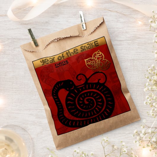 Niedliche Schlange Chinesisches Jahr 2025 Zodiac G Geschenktütchen (Ausgeschnitten)