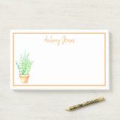 Niedliche Schlange Pflanze Sukkulent | PERSONALISI Post-it Klebezettel (Auf Schreibtisch)