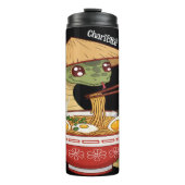 Niedliche Schlange: Ramen Fest, Asiatischer Hut Thermosbecher (Vorderseite)