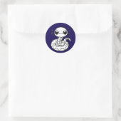Niedliche Schlange Runder Aufkleber (Tasche)