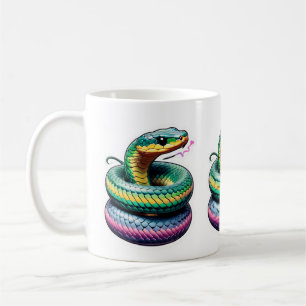 Niedliche Schlangen-Illustration Kaffeetasse