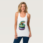 Niedliche Schlangen-Illustration Tank Top (Vorderseite Vollansicht)
