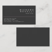 Niedliche Schlicht-Grau-Berufliche Visitenkarte (Vorne/Hinten)