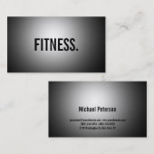 Niedliche Schlicht-Grau-Fitness-Visitenkarte Visitenkarte (Vorne/Hinten)