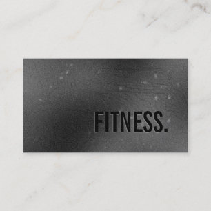 Niedliche Schlicht-Grau-Schwarz-Fitness-Visitenkar Visitenkarte