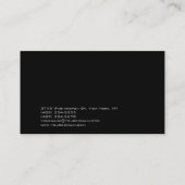 Niedliche Schlicht-Grau-Schwarz-Monogramm-Visitenk Visitenkarte (Rückseite)