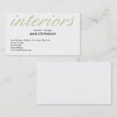Niedliche Schlichte Designer-Visitenkarte Visitenkarte (Vorne/Hinten)