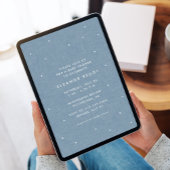 Niedliche, schlichte Dusche aus Chambraunblau Einladung