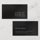 Niedliche Schlichte Grau Moderne Schriftart Fitnes Visitenkarte (Vorne/Hinten)