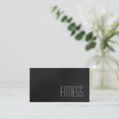 Niedliche Schlichte Grau Moderne Schriftart Fitnes Visitenkarte (Stehend Vorderseite)