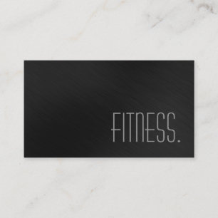 Niedliche Schlichte Grau Moderne Schriftart Fitnes Visitenkarte