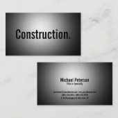 Niedliche Schlichte Graubaukarte Visitenkarte (Vorne/Hinten)