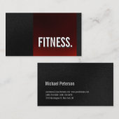 Niedliche Schlichte Red Gray Pattern Fitness Busin Visitenkarte (Vorne/Hinten)