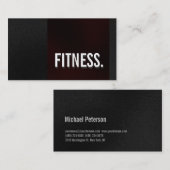 Niedliche Schlichte Red Gray Pattern Fitness Busin Visitenkarte (Vorne/Hinten)