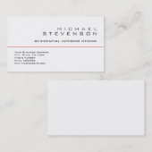 Niedliche Schlichte Schwarz-weiß-Grau-Designer-Vis Visitenkarte (Vorne/Hinten)