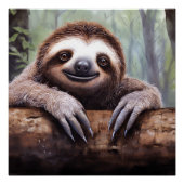 Niedliche Schlucht auf Baum Poster (Vorderseite)