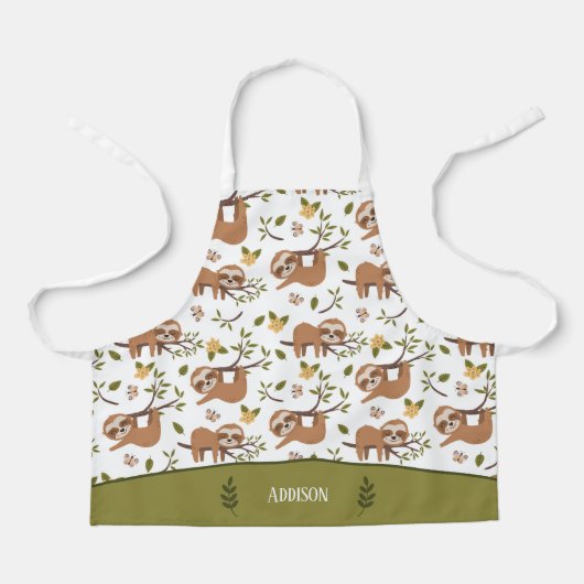 Niedliche Schluchten Schlafen auf Baum Pattern Küc Schürze (Vorderseite)