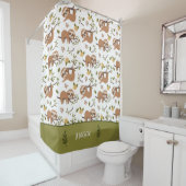 Niedliche Schluchten Schlafen auf Baumkid Muster B Duschvorhang (Beispiel)