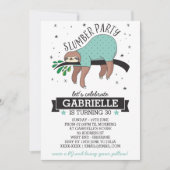 Niedliche Schlummerwolf-Party Einladung (Vorderseite)