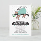 Niedliche Schlummerwolf-Party Einladung (Stehend Vorderseite)