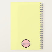 Niedliche Schmelze Pink Popsicle, Kawaii Cartoon Notizblock (Rückseite)