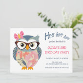 Niedliche Schmetterling-Blume Mädchen Geburtstag Einladung (Stehend Vorderseite)