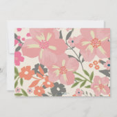 Niedliche Schmetterling-Blume Mädchen Geburtstag Einladung (Rückseite)